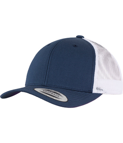 Flexfit Retro Trucker Two Tone Cap Navy and White