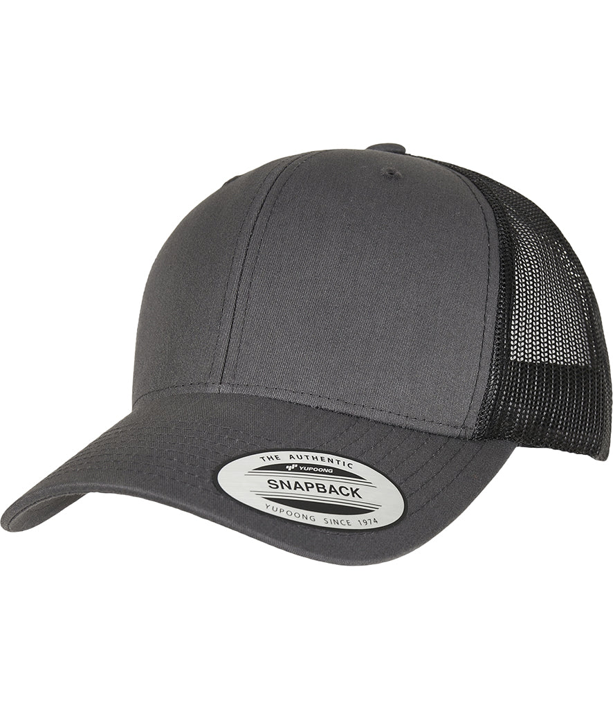 Product Image Flexfit Retro Trucker Two Tone Cap Charcoal and Black