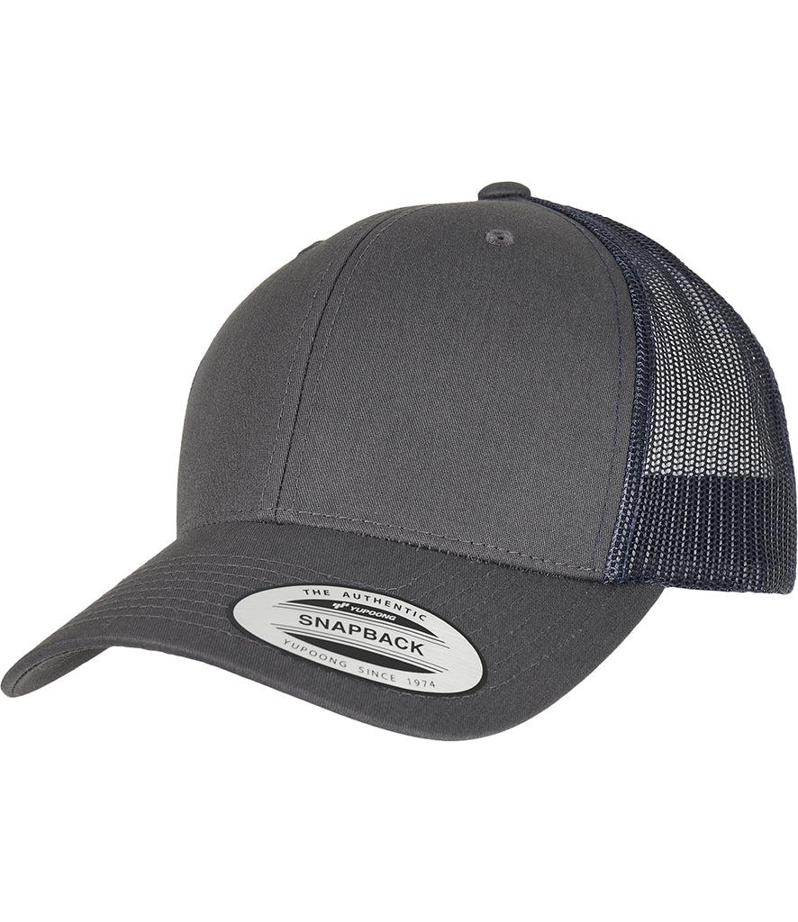 Product Image Flexfit Retro Trucker Two Tone Cap Charcoal and Navy