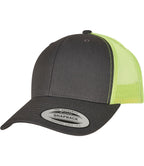 Product Image Flexfit Retro Trucker Two Tone Cap Charcoal and Neon Green