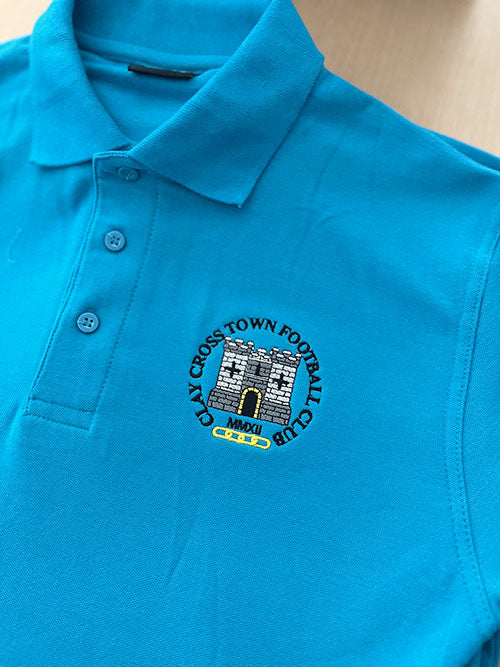 RX101 Pro RTX Pro Pique Polo-shirt in Turquoise with left-chest embroidered logo example 2