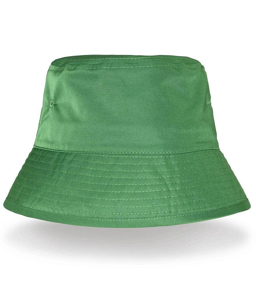 Result Core Recycled Bound Edge Bucket Hat in kelly green on white background