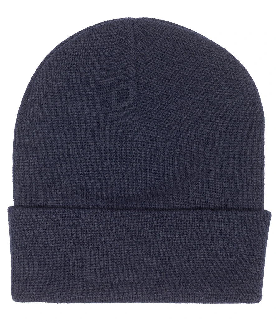 product image of pro rtx beanie in colour navy photographed on a white background