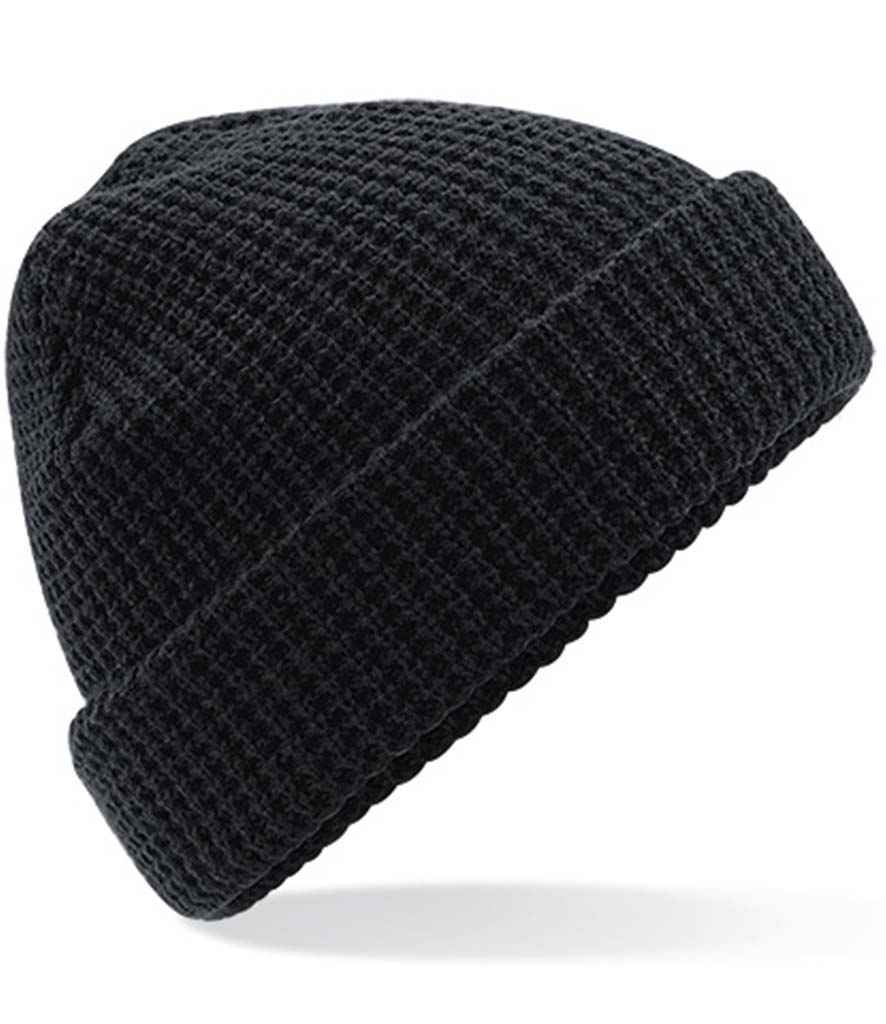 Product Image Beechfield Classic Waffle Knit Beanie Black
