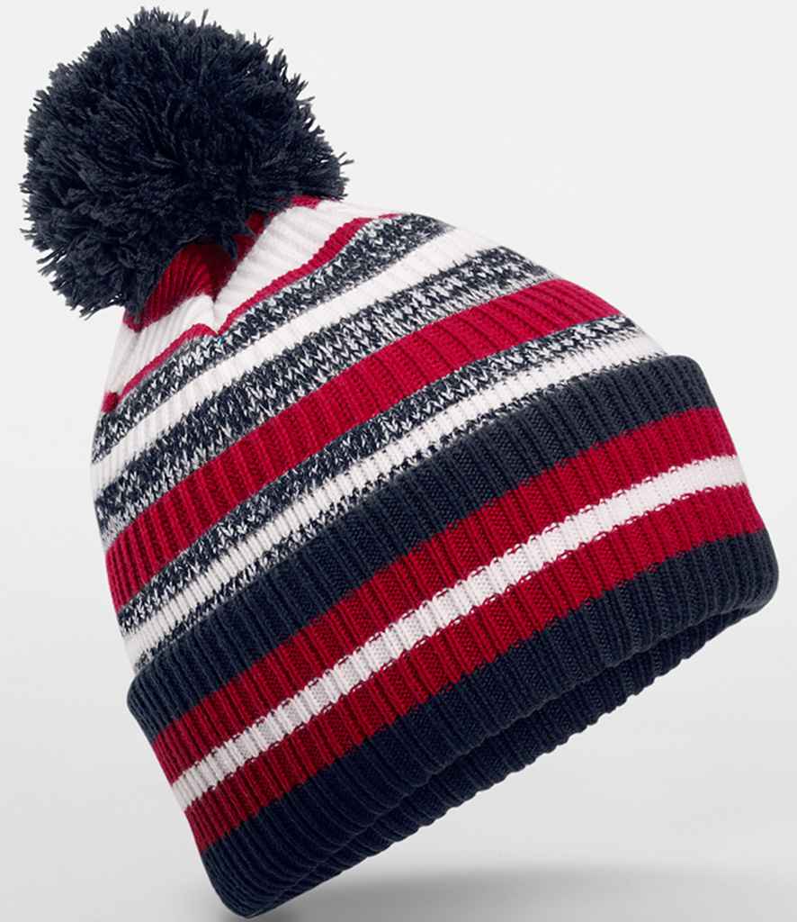 Product Image Beechfield Multi-Sport Fan Beanie French Navy Classic Red And White