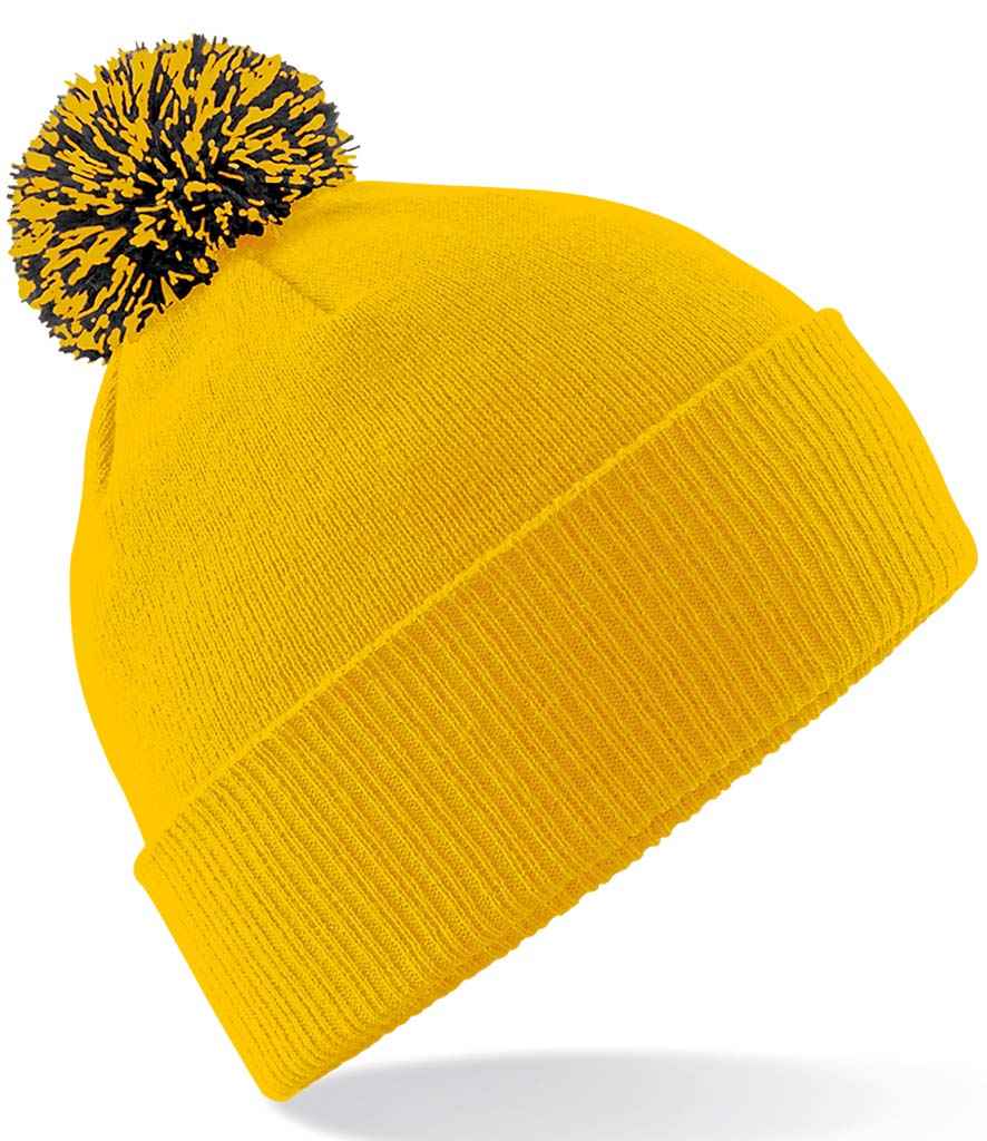 Beechfield Snowstar Beanie - Unisex Mütze Mit Pompon, Doppellagig & Stylisch