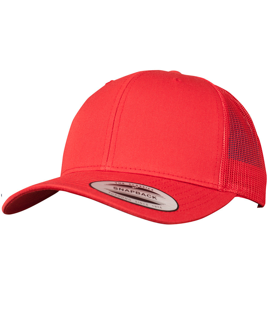 Product Image F6606 Flexfit Retro Trucker Cap in colour red