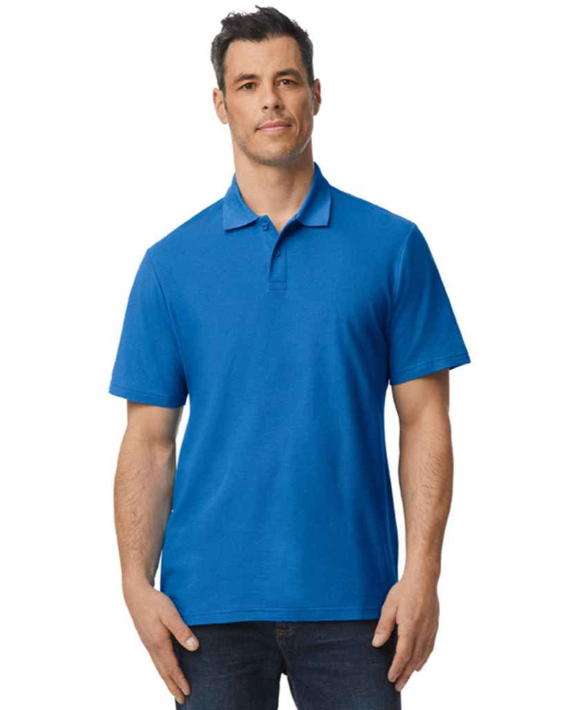 model image gildan softstyle pique polo-shirt colour royal blue front image