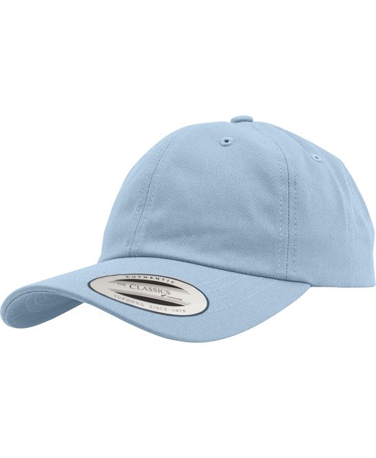 product image of Flexfit Low Profile Cotton Twill Cap in colour light blue pictured on a white background
