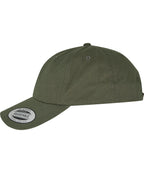 product image of Flexfit Low Profile Cotton Twill Cap in colour burnt olive pictured from the side on a white background
