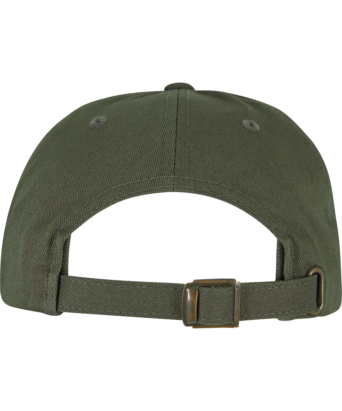 product image of Flexfit Low Profile Cotton Twill Cap in colour burnt olive pictured from the back on a white background
