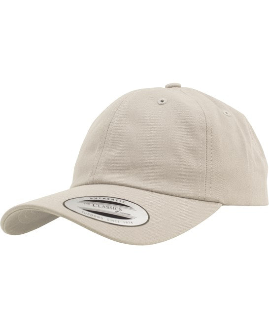 product image of Flexfit Low Profile Cotton Twill Cap in colour stone pictured on a white background
