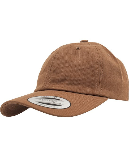 product image of Flexfit Low Profile Cotton Twill Cap in colour tan pictured on a white background
