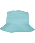 Air blue flexfit cotton twill bucket hat on a white background